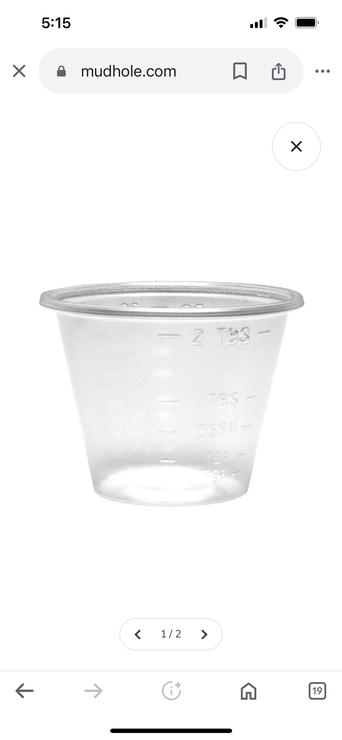 1 oz. Mixing cups